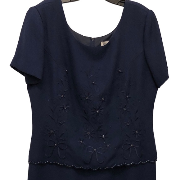 Navy Mother of Bride R&M‎ Richards Formal Dress SZ 16 - Picture 1 of 5